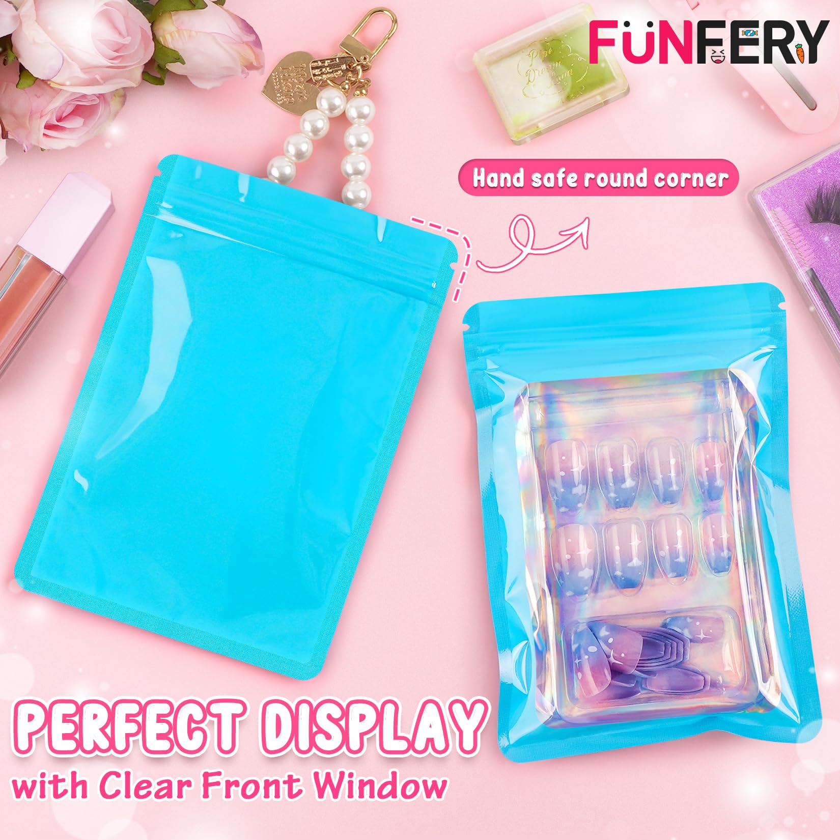 FUNFERY Round Corner Holographic Mylar Bags - Image 3