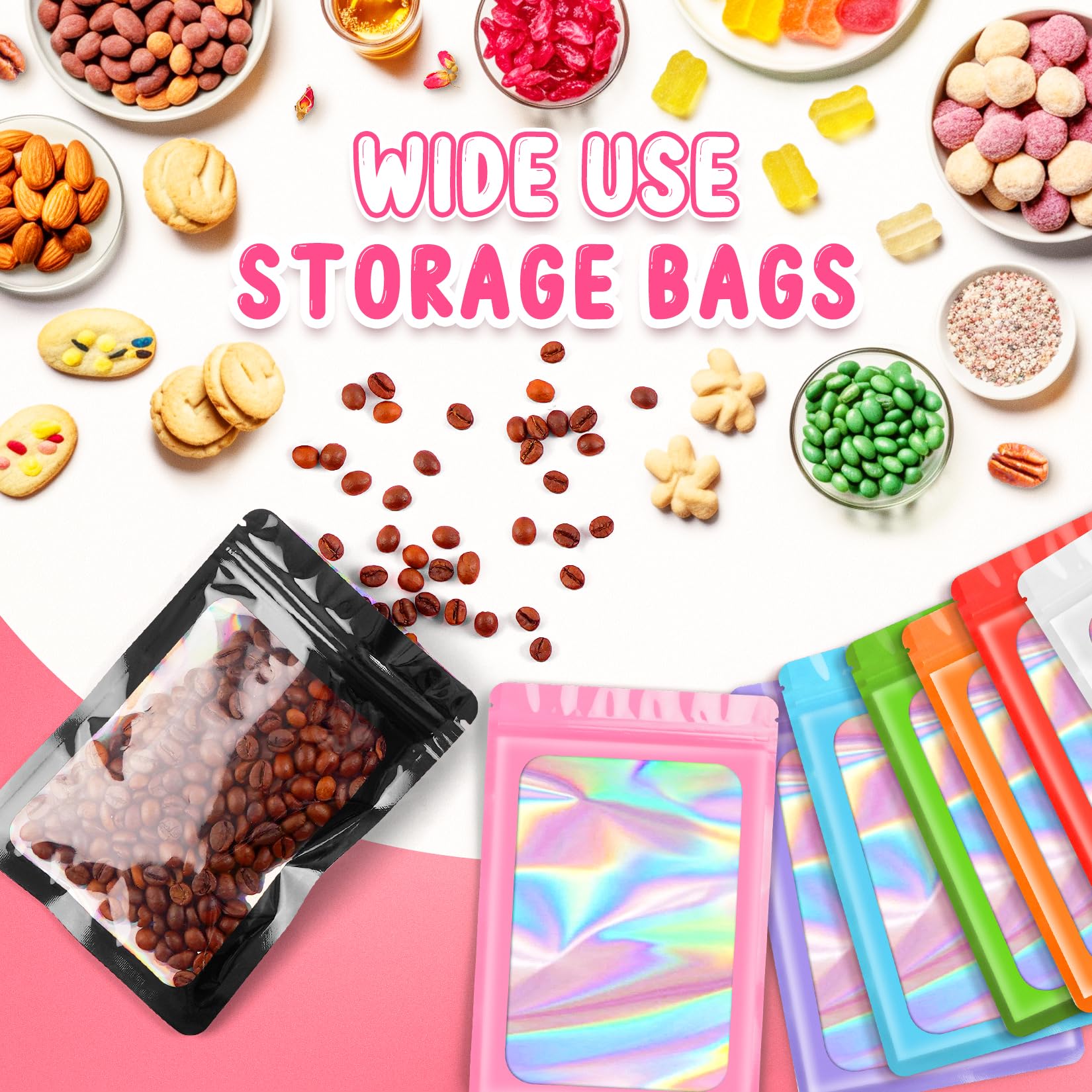 FUNFERY Round Corner Holographic Mylar Bags - Image 6