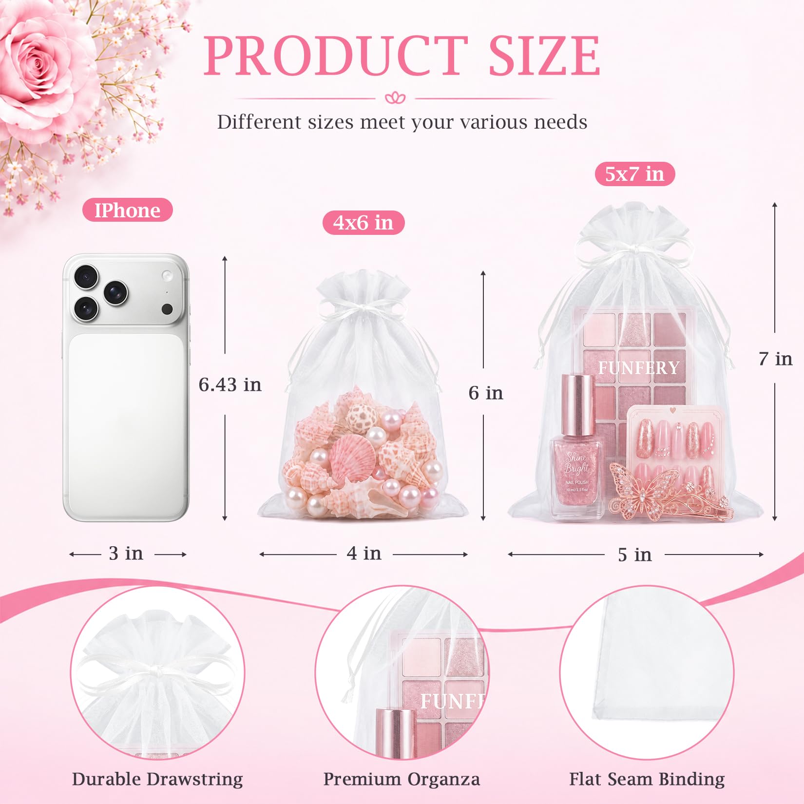 FUNFERY Organza Drawstring Gift Bags - Image 2
