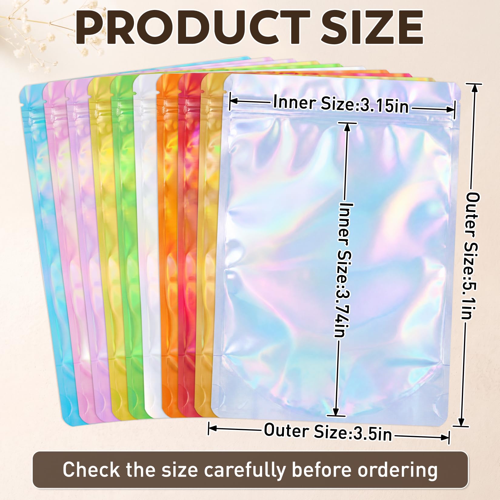 FUNFERY Holographic Stand Up Mylar Bags - Image 3