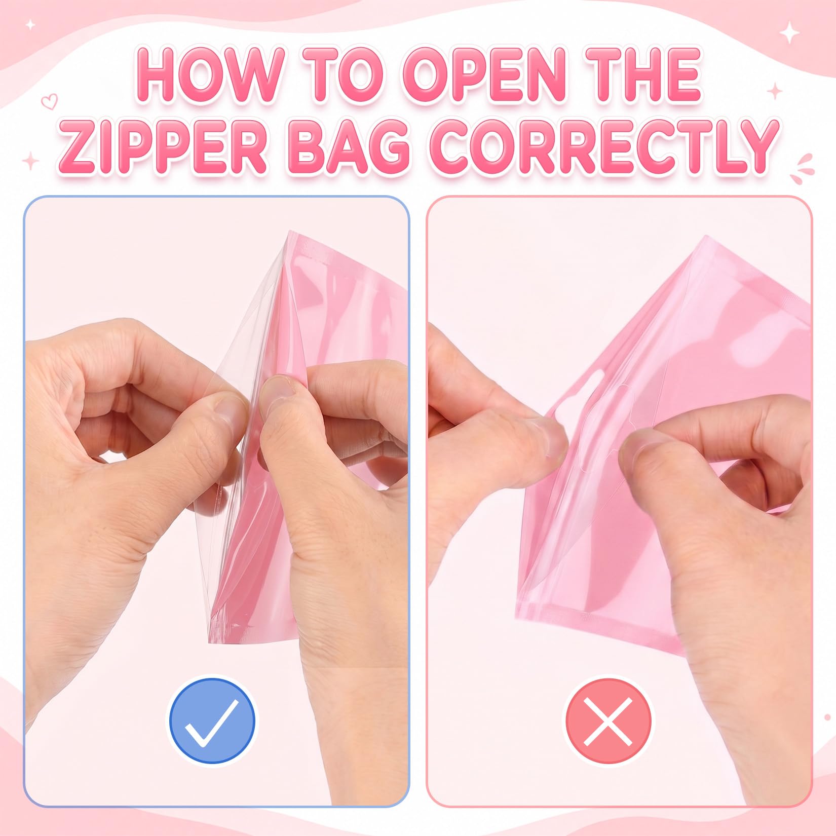 FUNFERY Clear Window Mylar Zipper Bags - Image 8