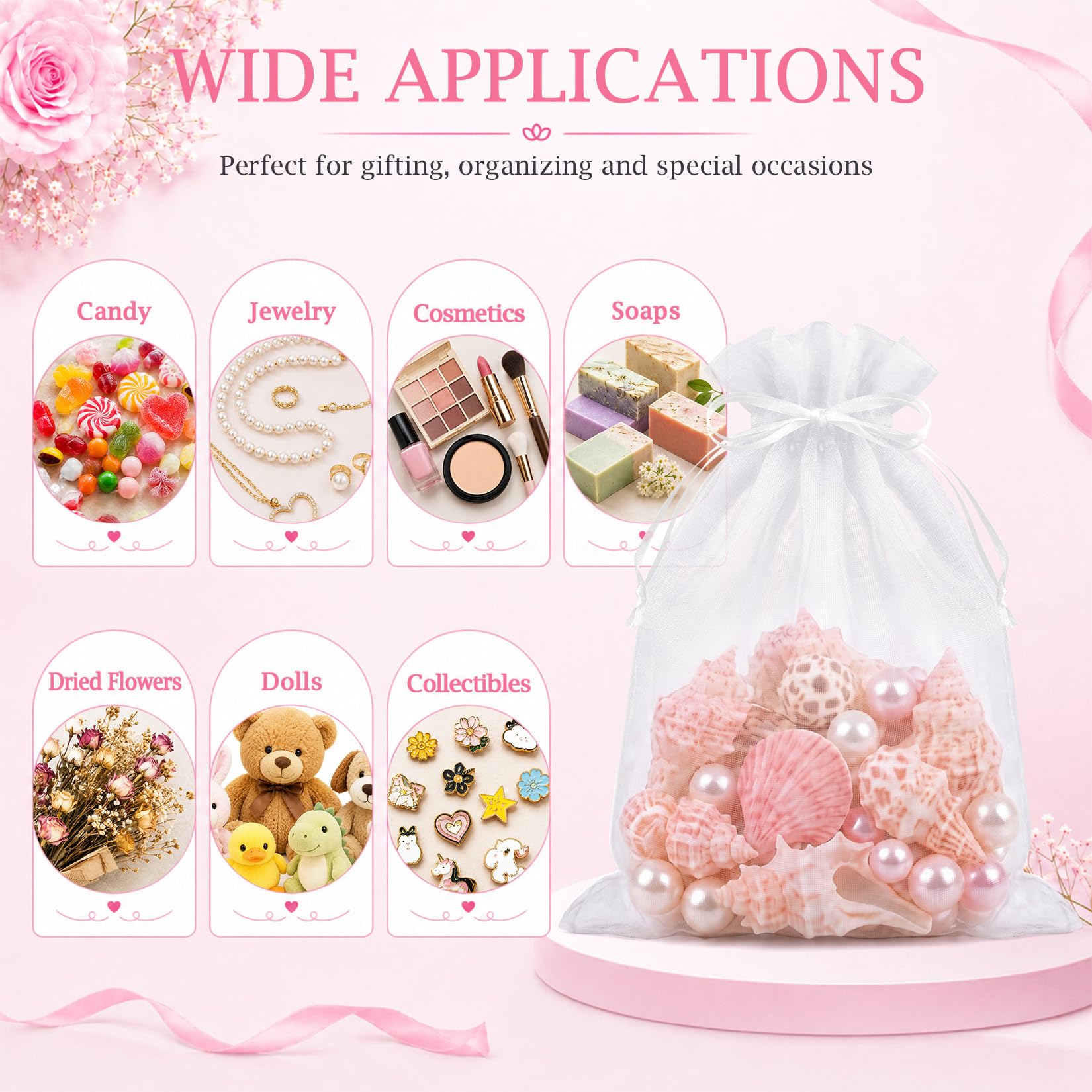 FUNFERY Organza Drawstring Gift Bags - Image 8
