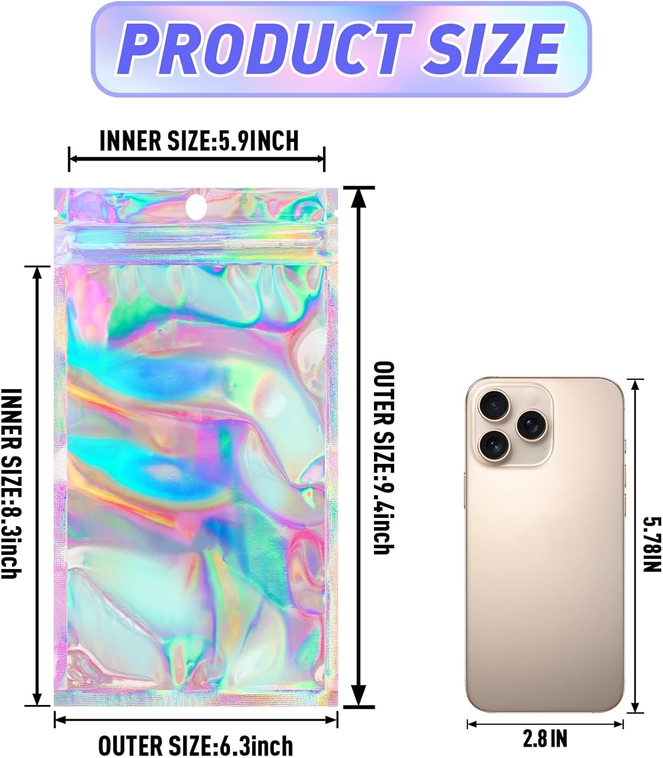 FUNFERY Holographic Mylar Resealable Bags - Image 3