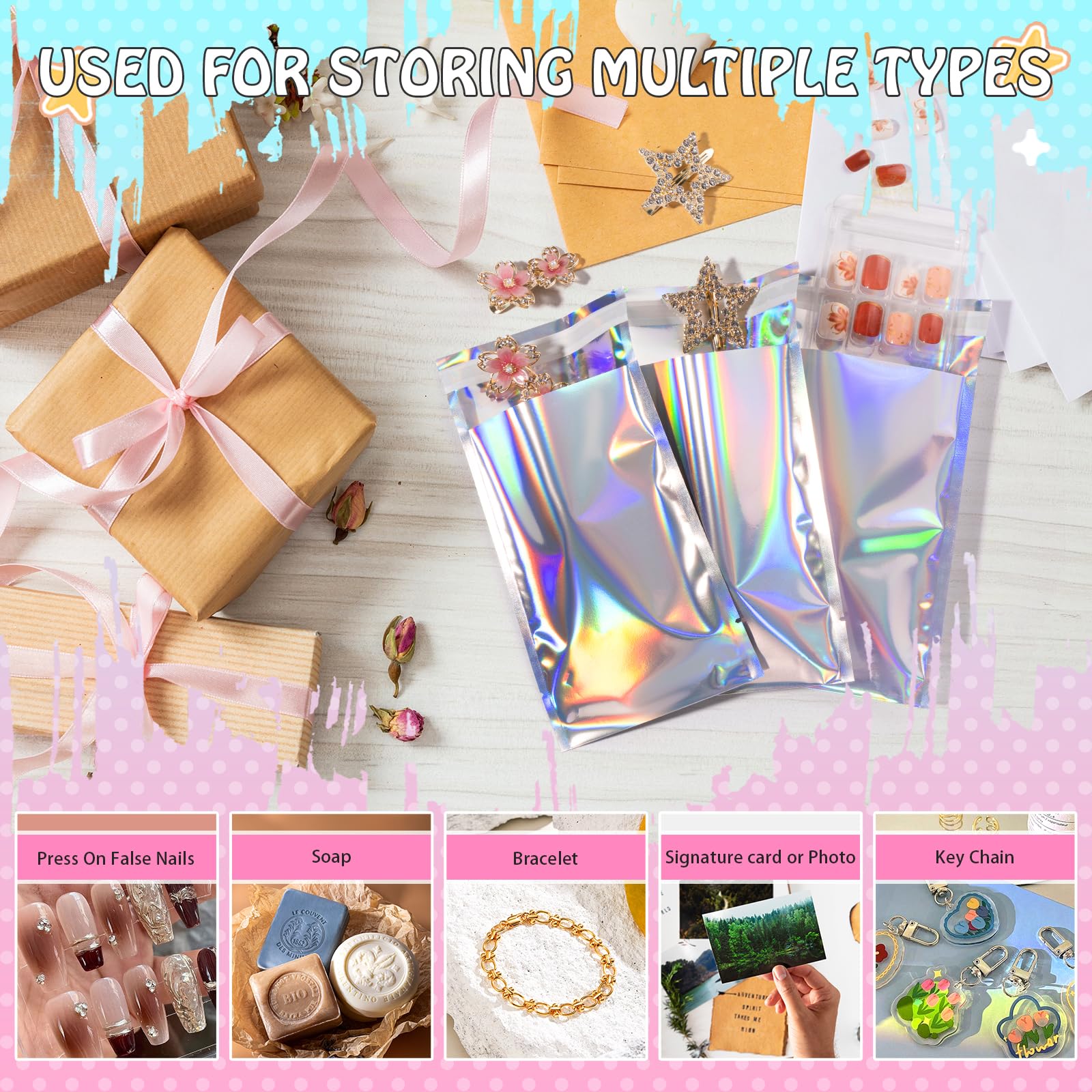 FUNFERY Holographic Mylar Packaging Bags - Image 4