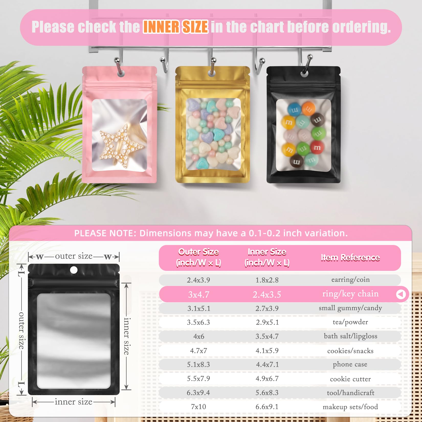 FUNFERY Mylar Resealable Packaging Bags - Image 2