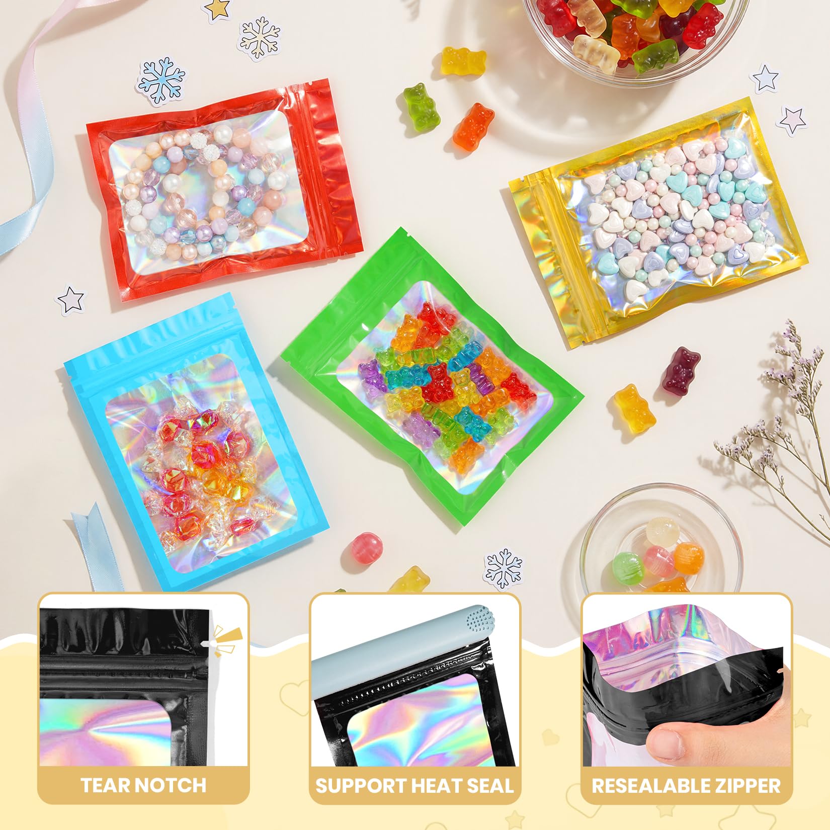 FUNFERY Mixed Color Holographic Mylar Bags - Image 3