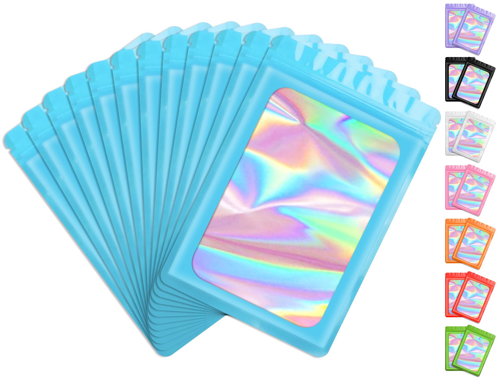 FUNFERY Round Corner Holographic Mylar Bags