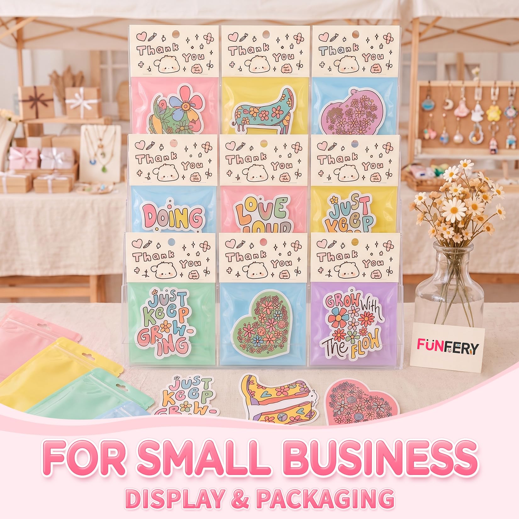 FUNFERY Clear Window Mylar Zipper Bags - Image 4