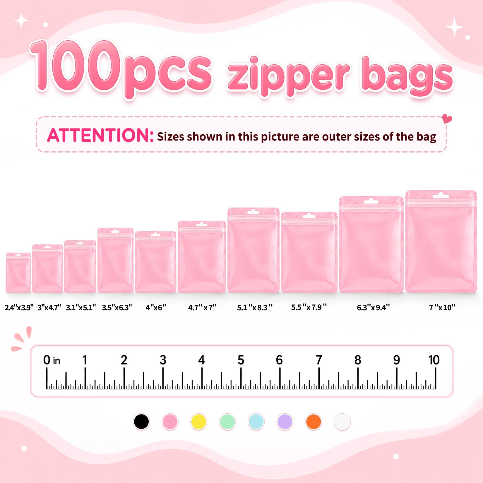 FUNFERY Clear Window Mylar Zipper Bags - Image 5
