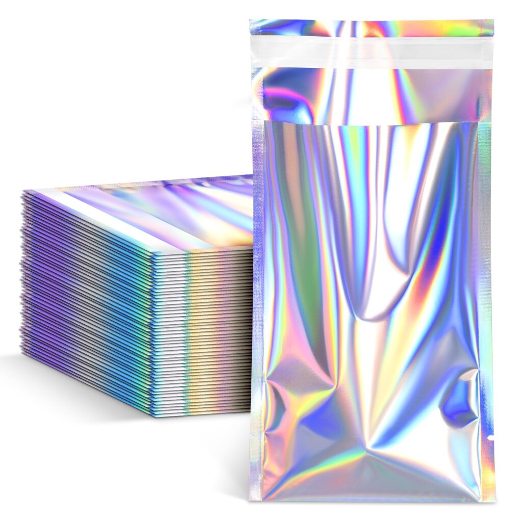 FUNFERY Holographic Mylar Packaging Bags