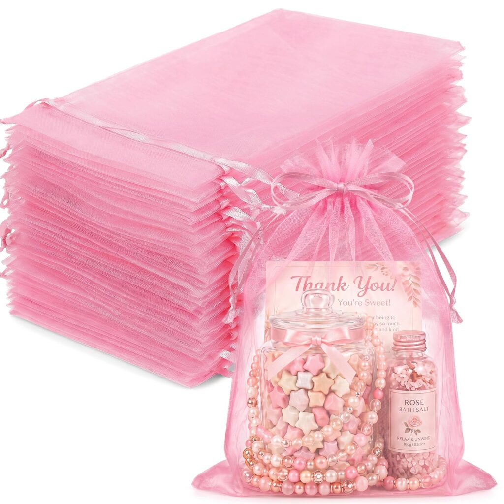 FUNFERY Organza Drawstring Gift Bags