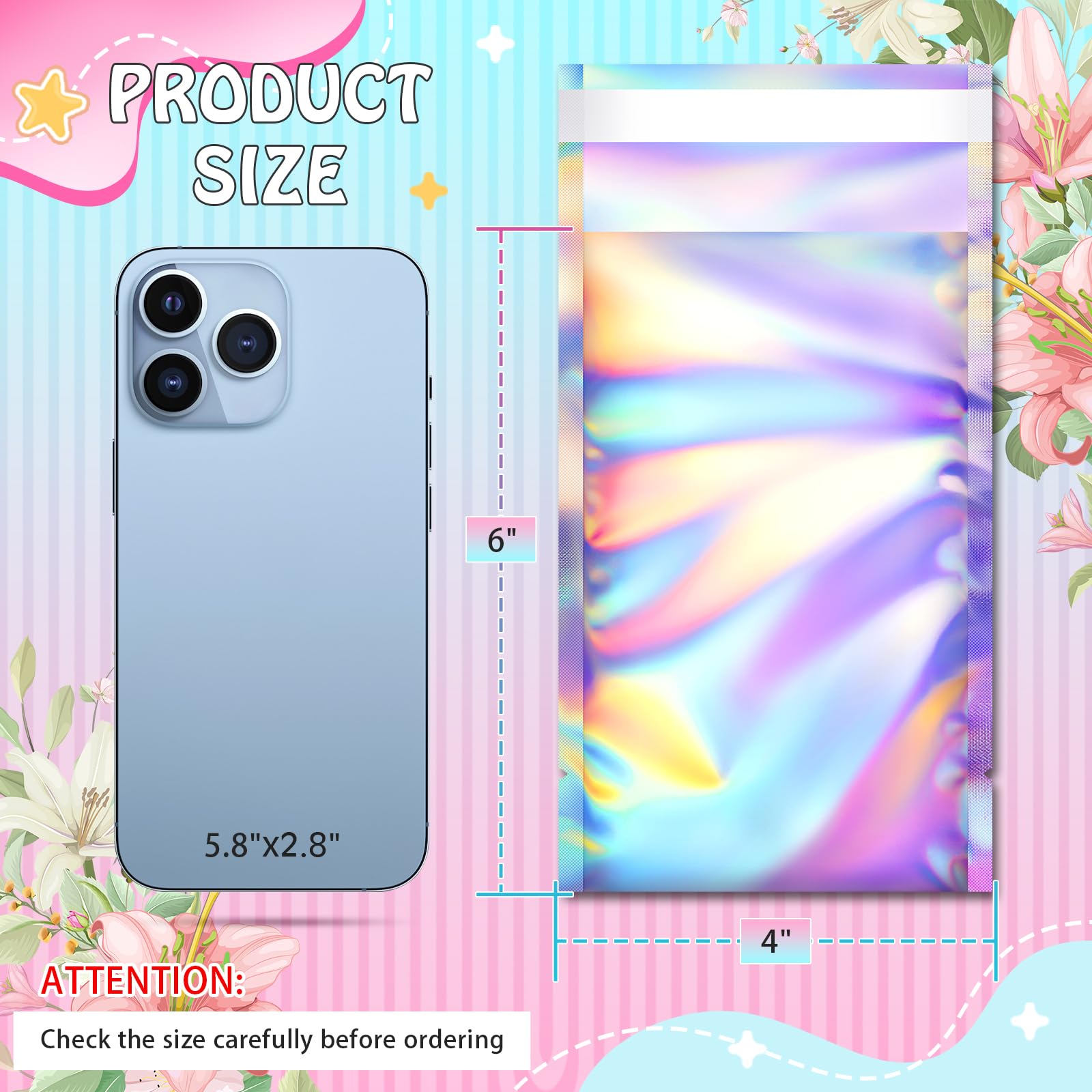 FUNFERY Holographic Mylar Packaging Bags - Image 2