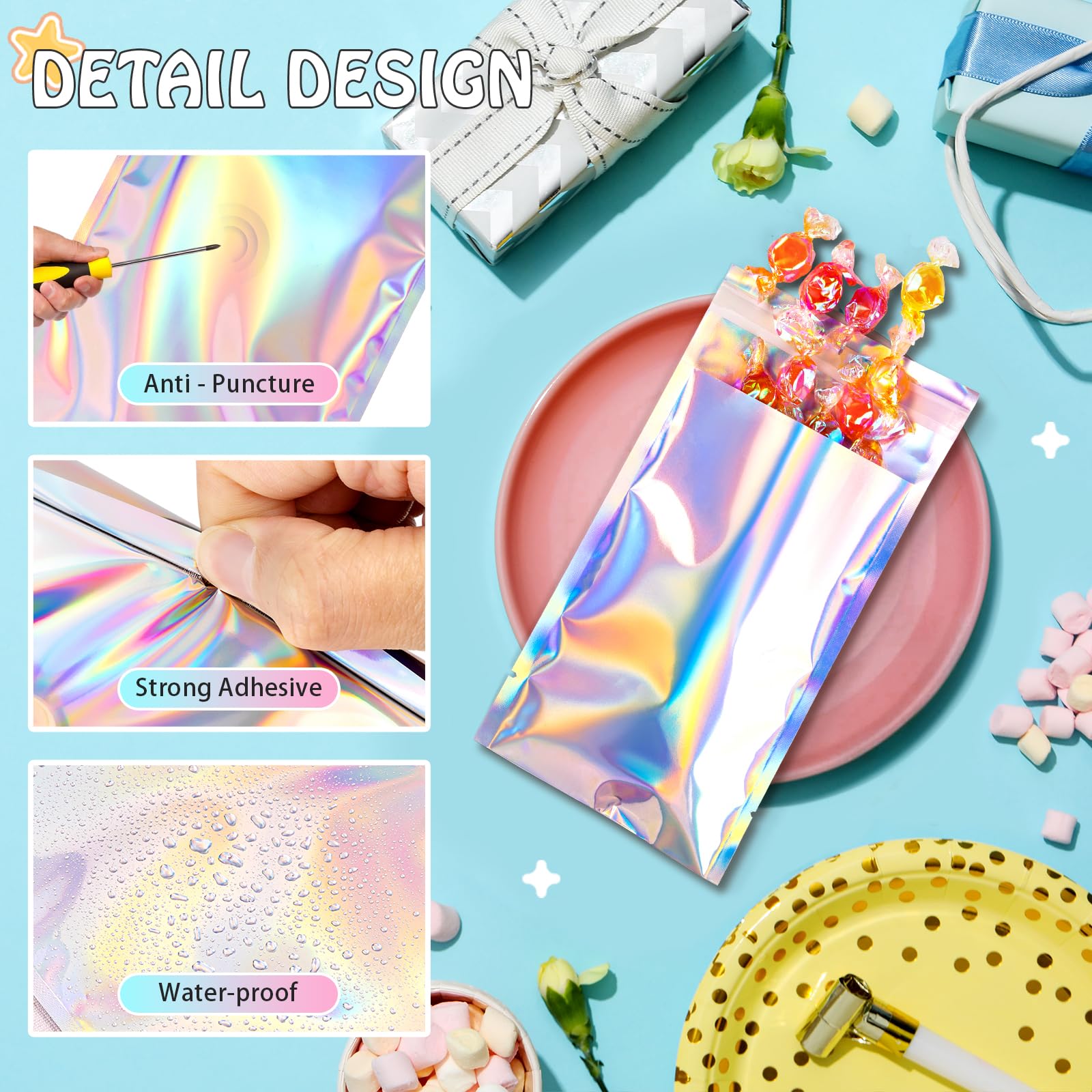 FUNFERY Holographic Mylar Packaging Bags - Image 5
