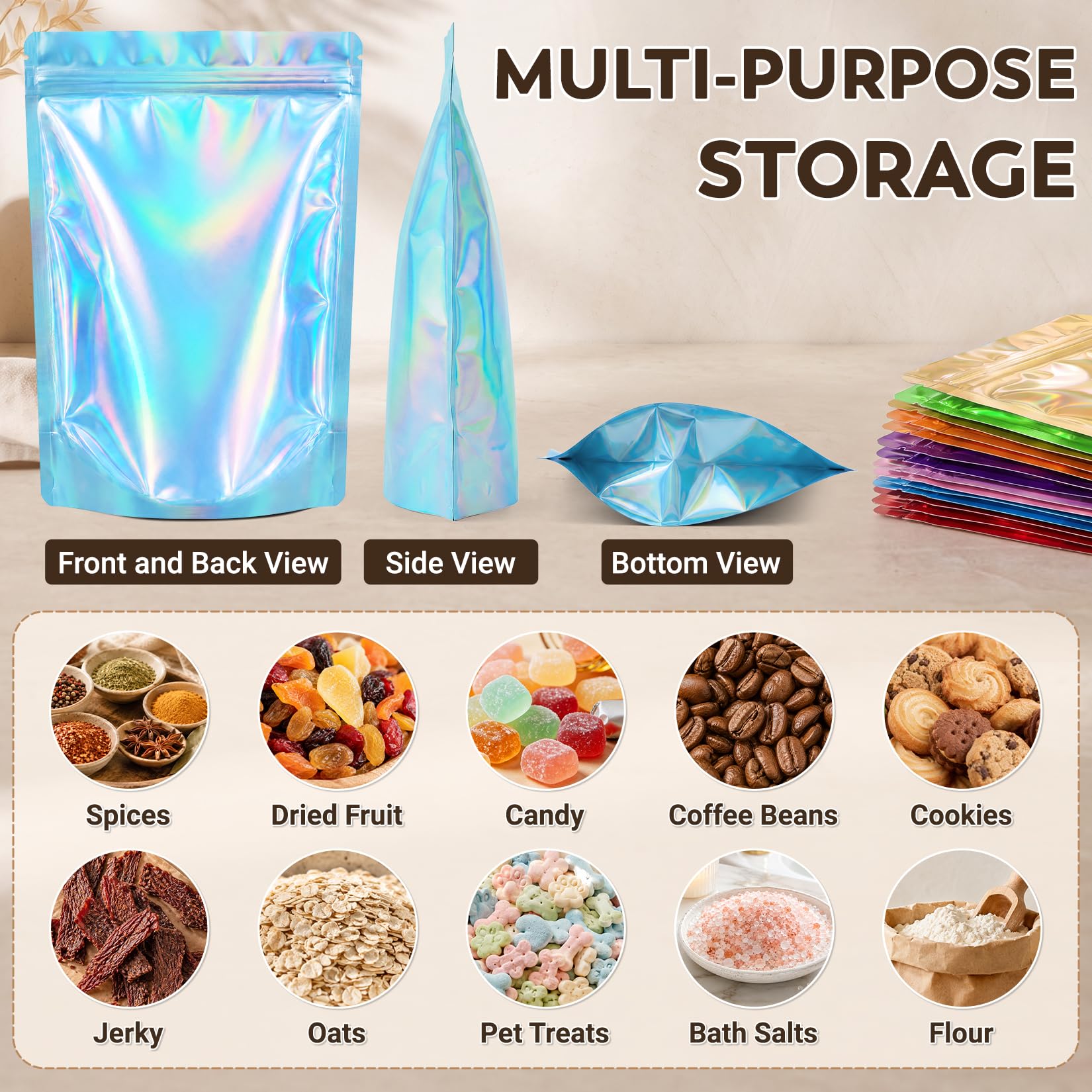 FUNFERY Holographic Stand Up Mylar Bags - Image 6