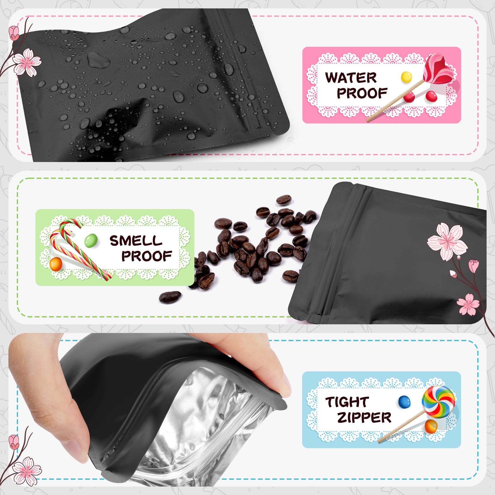 FUNFERY Mylar Resealable Packaging Bags - Image 5