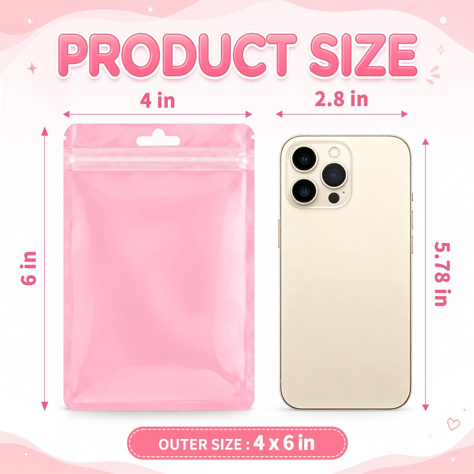 FUNFERY Clear Window Mylar Zipper Bags - Image 3