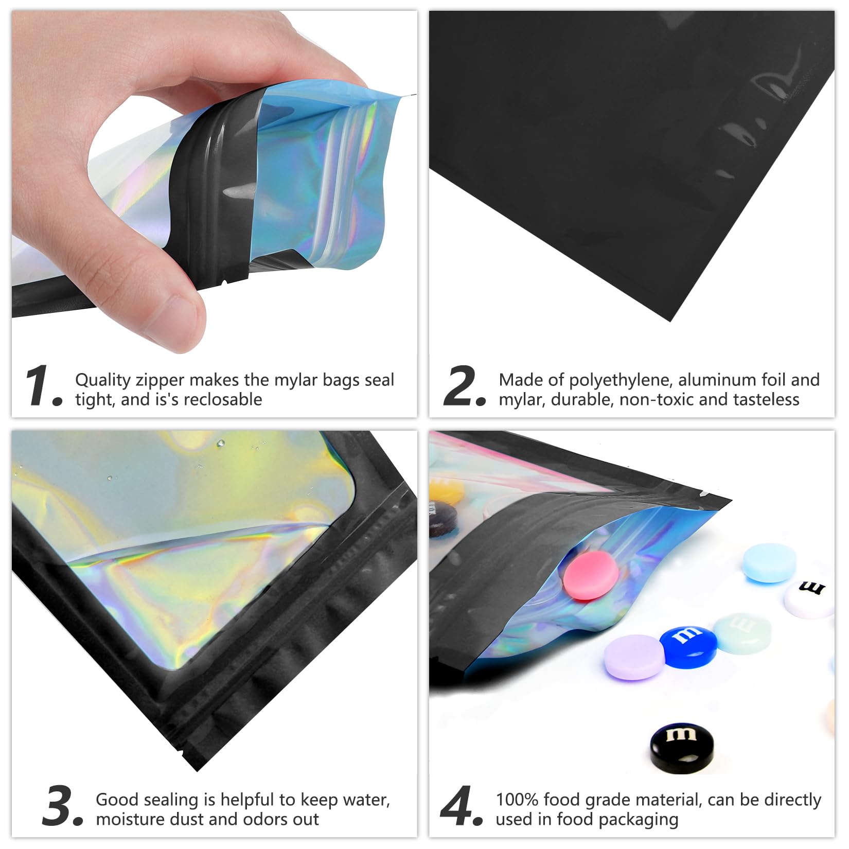 FUNFERY Clear Window Holographic Mylar Bags - Image 6