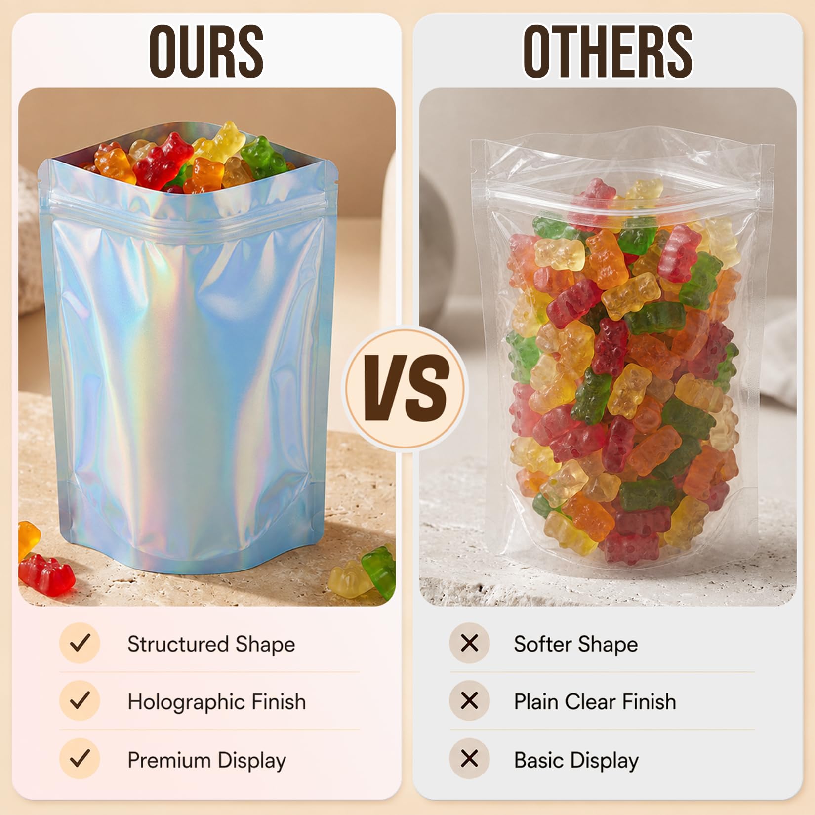 FUNFERY Holographic Stand Up Mylar Bags - Image 4
