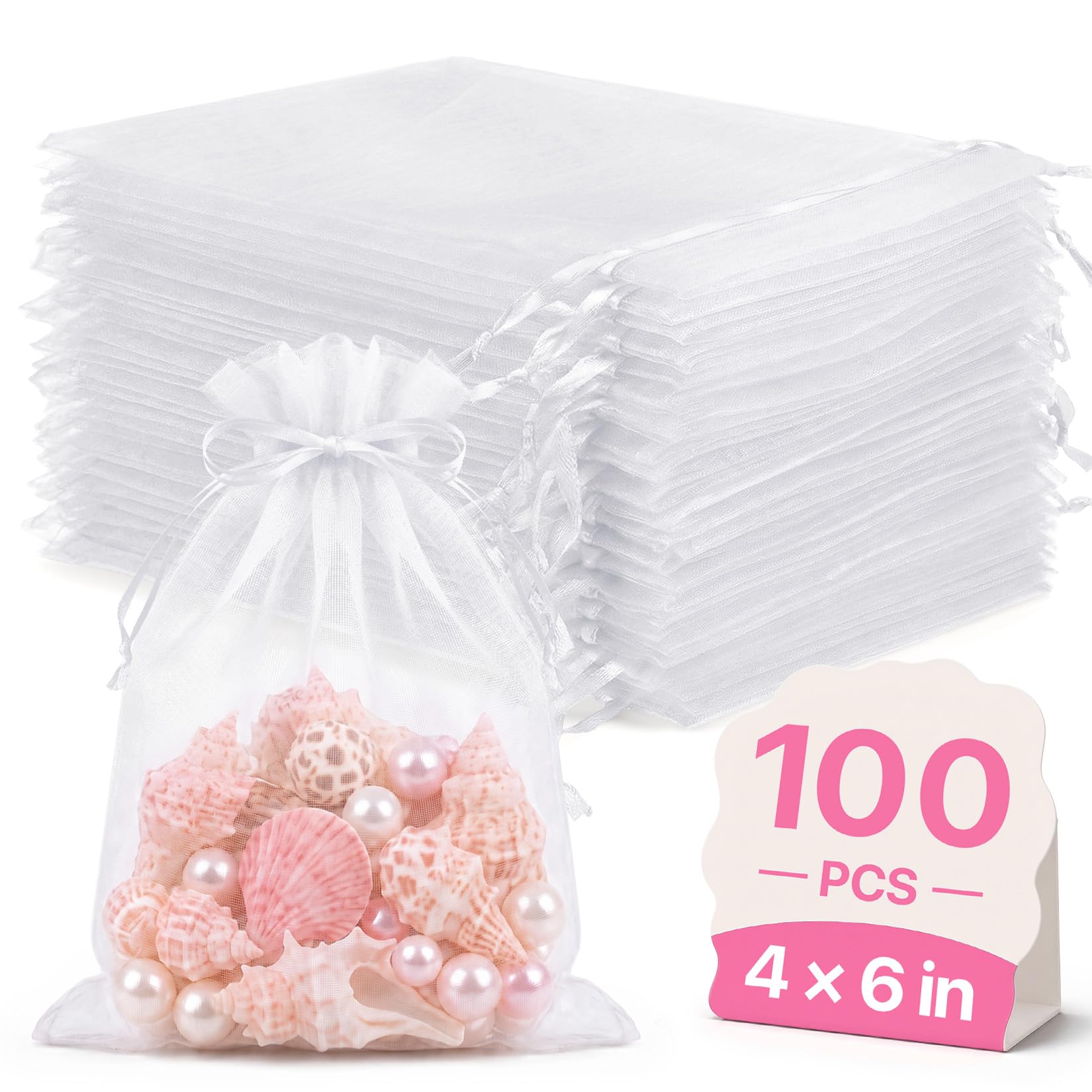 FUNFERY Organza Drawstring Gift Bags