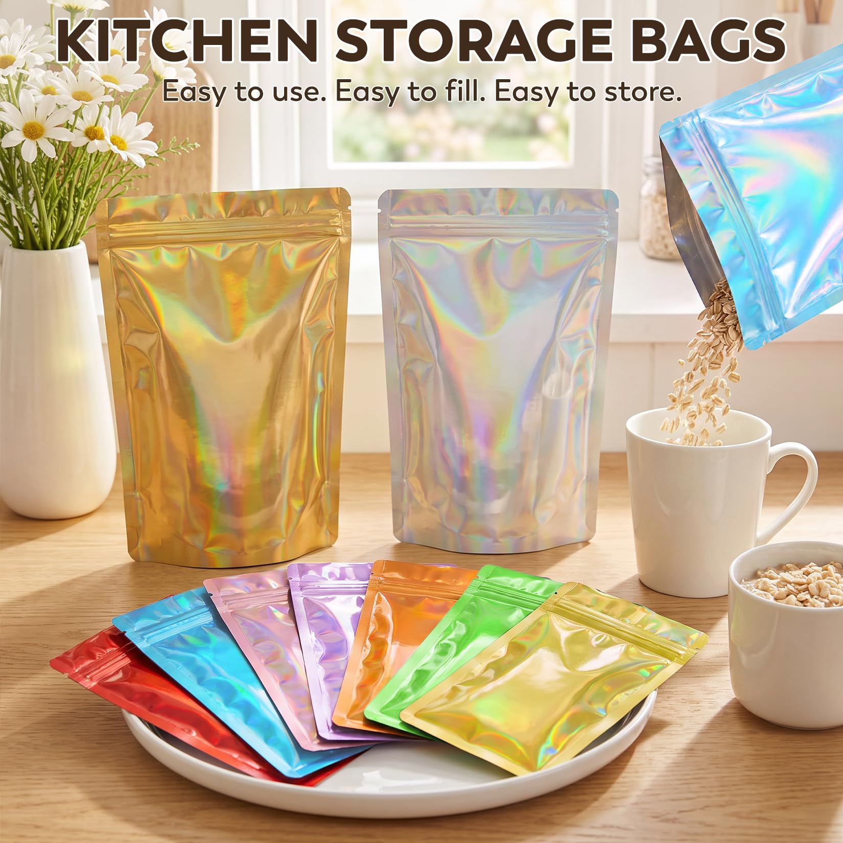 FUNFERY Holographic Stand Up Mylar Bags - Image 2