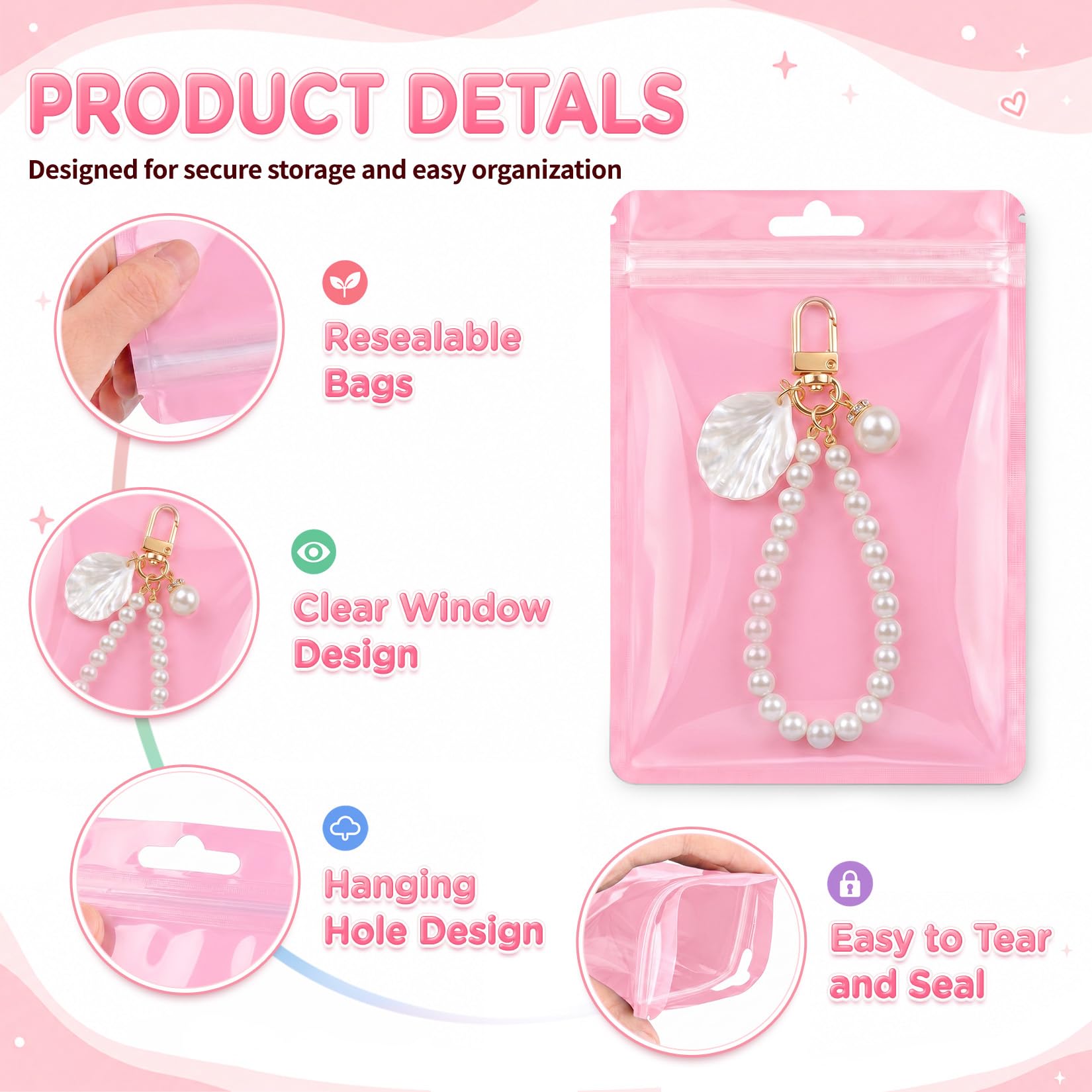 FUNFERY Clear Window Mylar Zipper Bags - Image 6