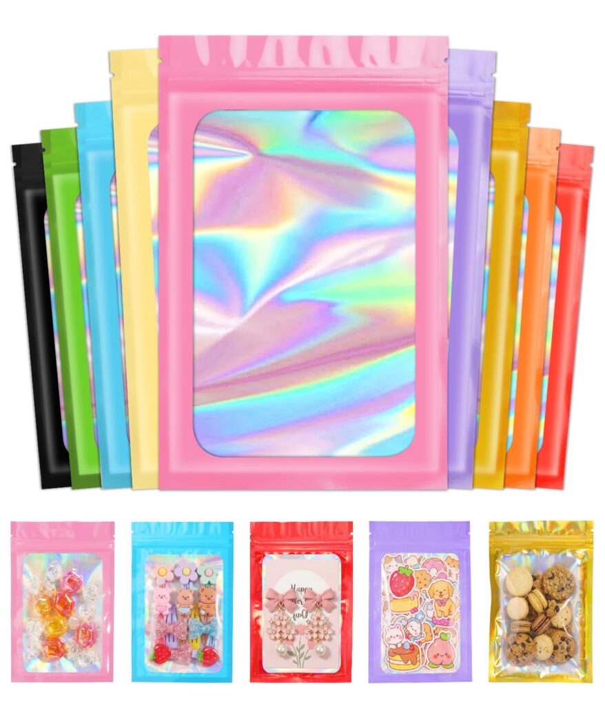 FUNFERY Mixed Color Holographic Mylar Bags