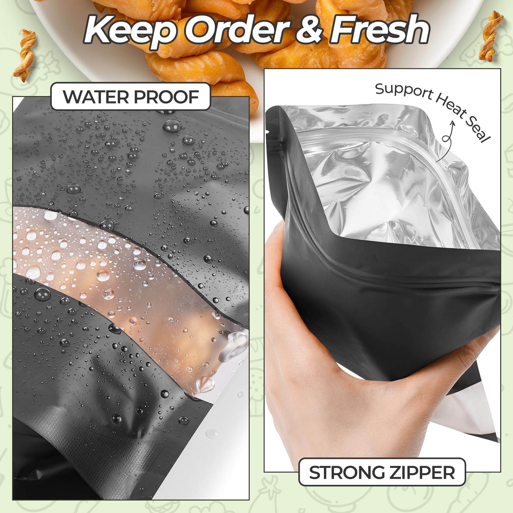FUNFERY Clear Window Stand Up Mylar Bags - Image 4