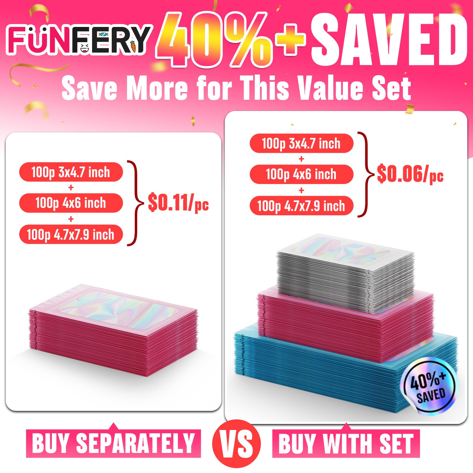 FUNFERY Assorted Size Mylar Bags - Image 4